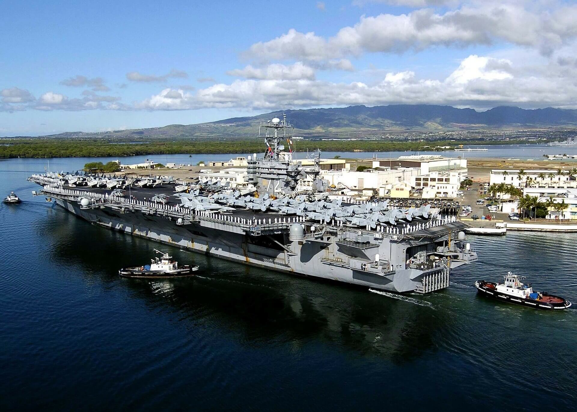 Image of Pearl Harbor from the sea Image of Pearl Harbor from the sea